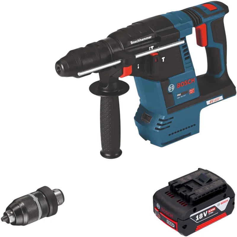 Bosch GBH 18V-26 F Professional accu-boorhamer 18 V 2,6 J SDS Plus + 1x accu 5,0 Ah – zonder oplader de Bosch Professional – image du produit