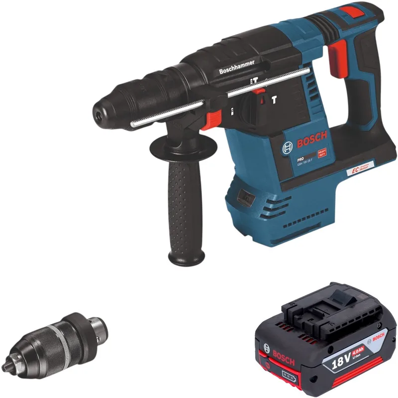 Bosch GBH 18V-26 F Professional accu-boorhamer 18 V 2,6 J SDS Plus + 1x accu 4,0 Ah – zonder oplader von Bosch Professional – Produktbild