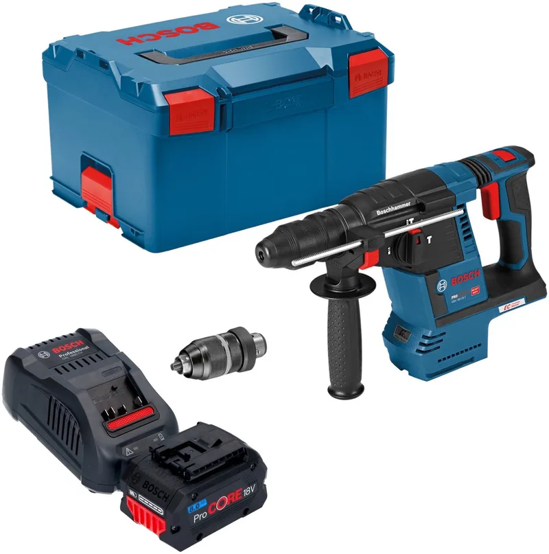 Bosch GBH 18V-26 F Professional accu-boorhamer 18 V 2,6 J SDS plus Brushless + 1x ProCORE accu 8,0 Ah + oplader + L-Boxx de Bosch Professional – image du produit