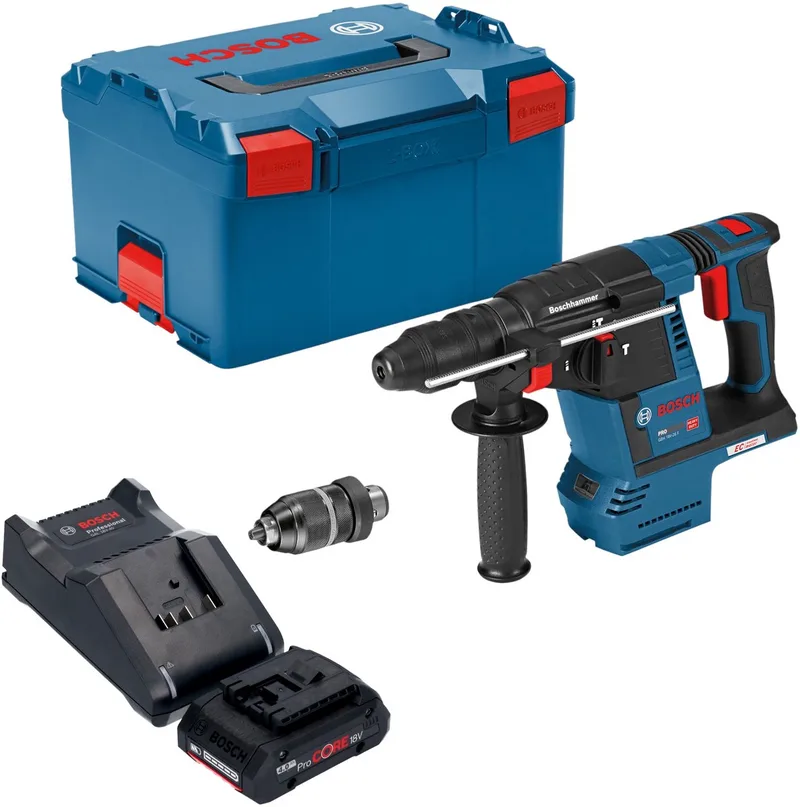 Bosch GBH 18V-26 F Professional accu-boorhamer 18 V 2,6 J SDS plus Brushless + 1x ProCORE accu 4,0 Ah + oplader + L-Boxx de Bosch Professional – image du produit