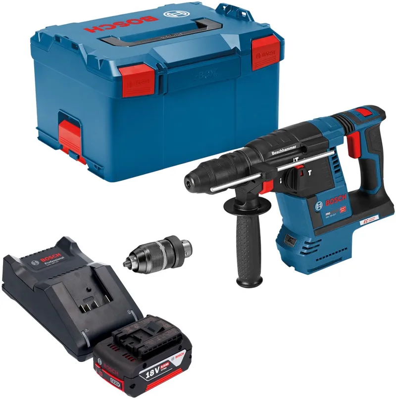 Bosch GBH 18V-26 F Professional accu-boorhamer 18 V 2,6 J SDS plus Brushless + 1x accu 5,0 Ah + oplader + L-Boxx von Bosch Professional – Produktbild
