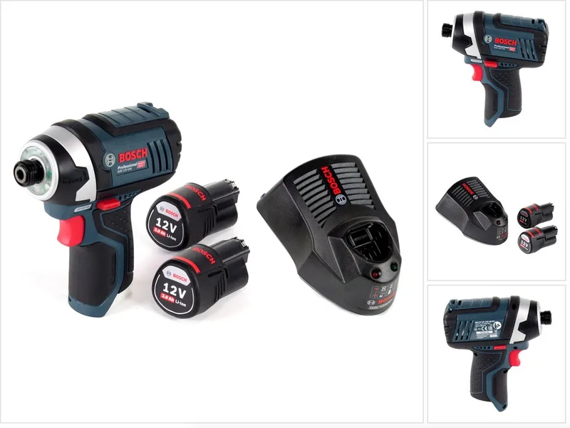 Bosch GDR 12V-105 accu-slagmoersleutel 12V 105Nm 1/4" + 2x 3.0 Ah accu + lader de Bosch Professional – image du produit