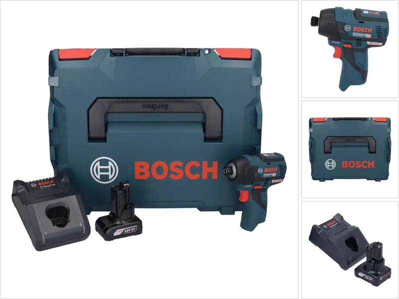 Bosch GDR 12V-110 Professionele accu-slagmoersleutel 12 V 110 Nm 1/4" borstelloos + 1x oplaadbare accu 6.0 Ah + lader + L-Boxx de Bosch Professional – image du produit