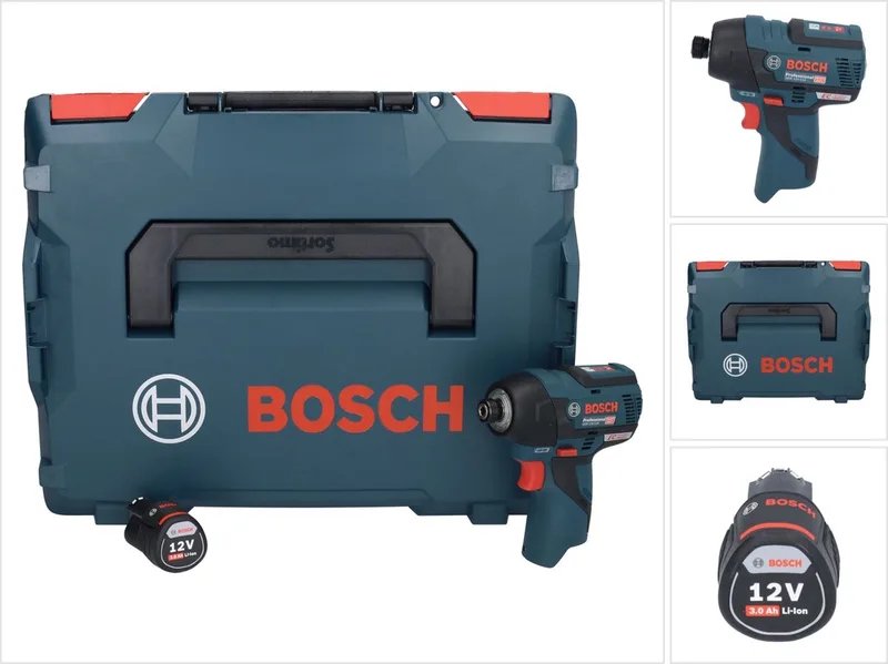 Bosch GDR 12V-110 Professionele accu-slagmoersleutel 12 V 110 Nm 1/4" borstelloos + 1x oplaadbare accu 3.0 Ah + L-Boxx - zonder oplader de Bosch Professional – image du produit