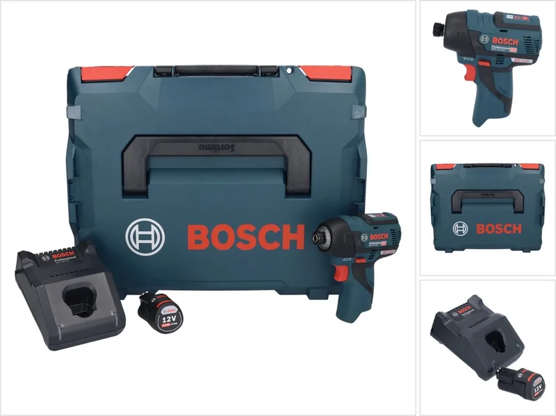 Bosch GDR 12V-110 Professionele accu-slagmoersleutel 12 V 110 Nm 1/4" borstelloos + 1x oplaadbare accu 3.0 Ah + lader + L-Boxx by Bosch Professional – product image