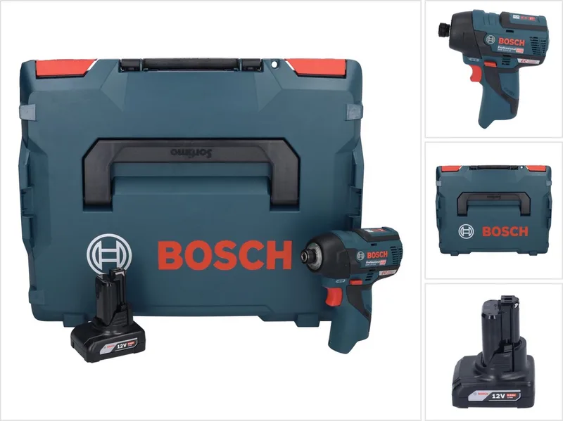 Bosch GDR 12V-110 Professionele accu-slagmoersleutel 12 V 110 Nm 1/4" borstelloos + 1x oplaadbare accu 6.0 Ah + L-Boxx - zonder oplader by Bosch Professional – product image