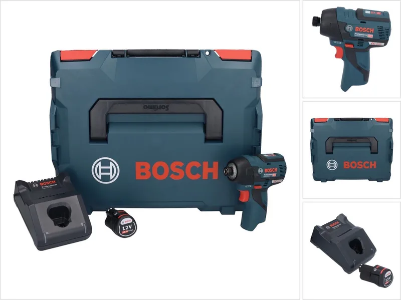 Bosch GDR 12V-110 Professionele accu-slagmoersleutel 12 V 110 Nm 1/4" borstelloos + 1x oplaadbare accu 2.0 Ah + lader + L-Boxx de Bosch Professional – image du produit