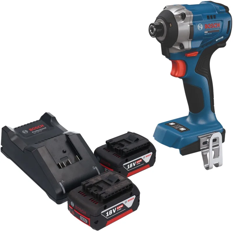 Bosch GDR 18V-215 Professional accu-slagschroevendraaier 18 V 215 Nm 1/4" borstelloos + 2x accu 5,0 Ah + oplader van Bosch Professional – productafbeelding