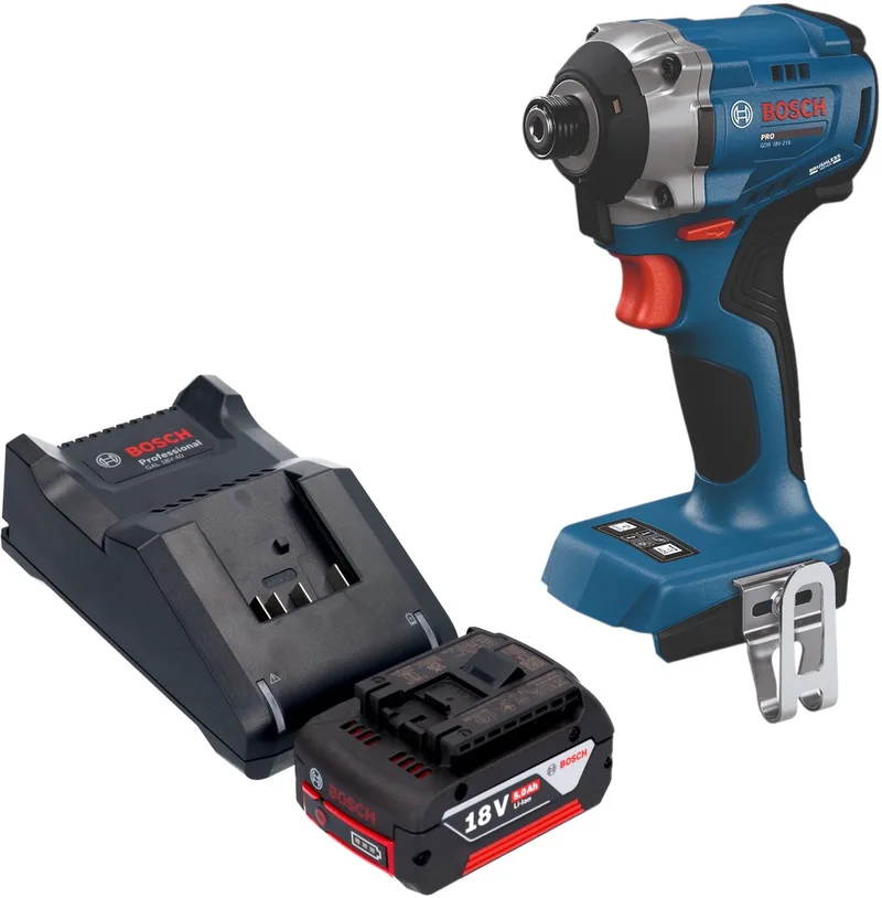 Bosch GDR 18V-215 Professional accu-slagschroevendraaier 18 V 215 Nm 1/4" borstelloos + 1x accu 5,0 Ah + oplader by Bosch Professional – product image