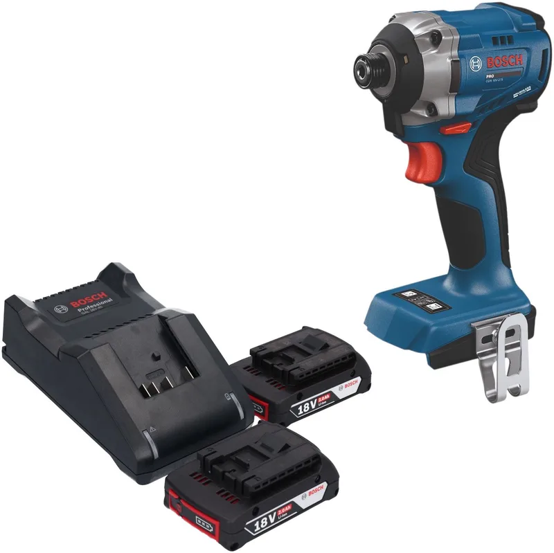 Bosch GDR 18V-215 Professional accu-slagschroevendraaier 18 V 215 Nm 1/4" borstelloos + 2x accu 2,0 Ah + oplader de Bosch Professional – image du produit