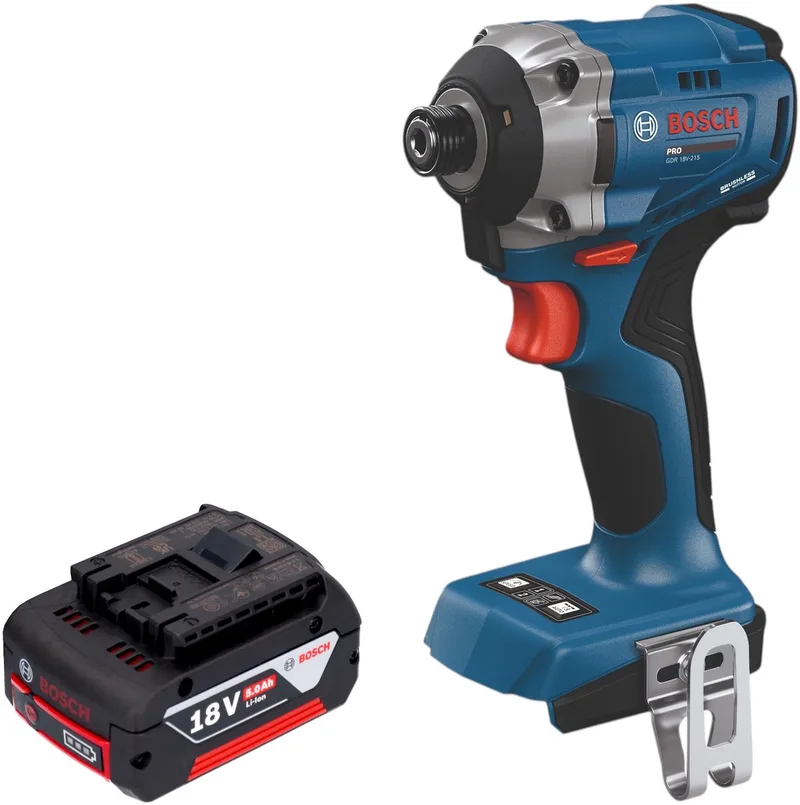 Bosch GDR 18V-215 Professional accu-slagschroevendraaier 18 V 215 Nm 1/4" borstelloos + 1x accu 5,0 Ah - zonder oplader by Bosch Professional – product image