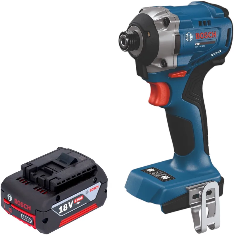 Bosch GDR 18V-215 Professional accu-slagschroevendraaier 18 V 215 Nm 1/4" borstelloos + 1x accu 4,0 Ah - zonder oplader van Bosch Professional – productafbeelding
