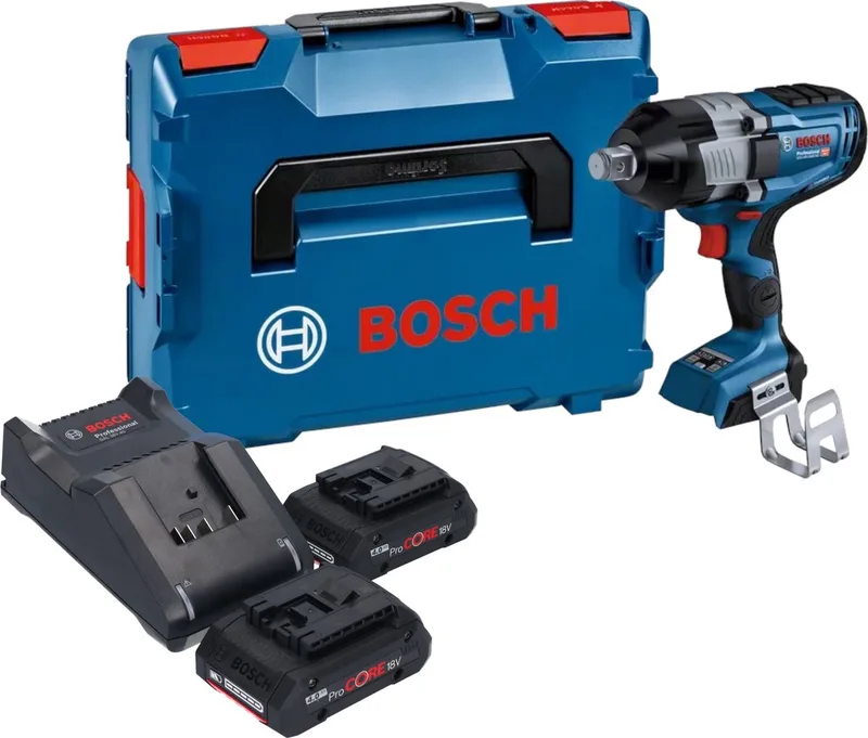 Bosch GDS 18V-1600 HC Professionele accu-slagmoersleutel 18 V 1600 Nm 3/4'' BITURBO Brushless + 2x ProCORE oplaadbare accu 4.0 Ah + lader + L-Boxx von Bosch Professional – Produktbild