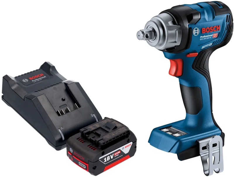 Bosch GDS 18V-330 HC Professionele accu-slagmoersleutel 18 V 330 Nm 1/2" borstelloos + 1x oplaadbare accu 5.0 Ah + lader von Bosch Professional – Produktbild