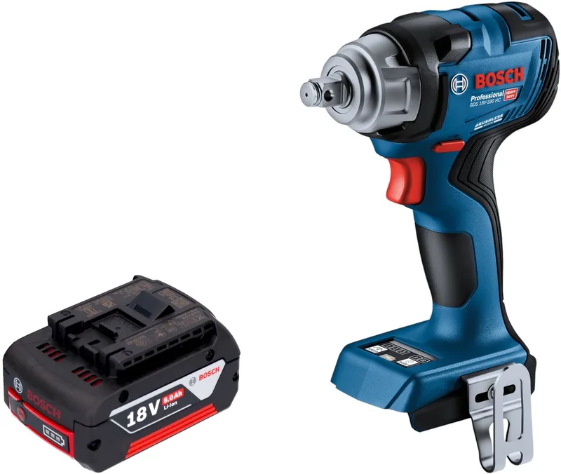 Bosch GDS 18V-330 HC Professionele accu-slagmoersleutel 18 V 330 Nm 1/2" borstelloos + 1x oplaadbare accu 5.0 Ah - zonder oplader de Bosch Professional – image du produit