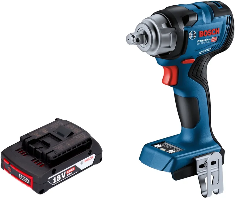 Bosch GDS 18V-330 HC Professionele accu-slagmoersleutel 18 V 330 Nm 1/2" borstelloos + 1x oplaadbare accu 2.0 Ah - zonder oplader de Bosch Professional – image du produit