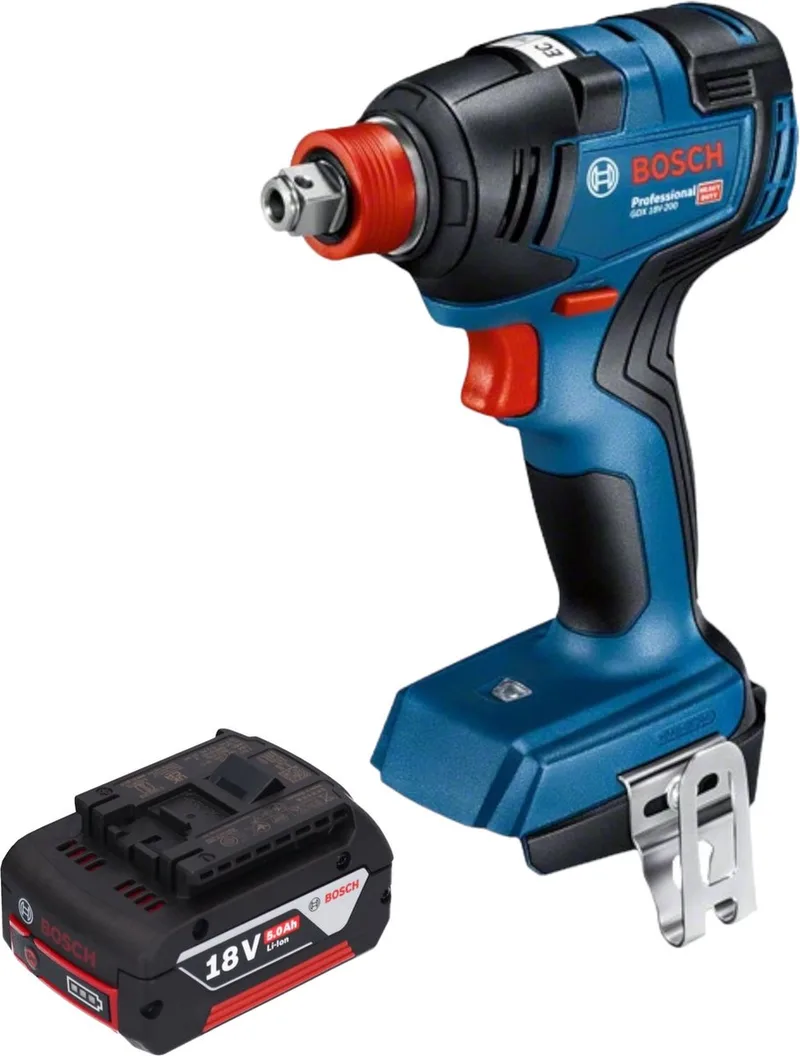 Bosch GDX 18V-200 Professional accu-slagschroevendraaier 18 V 200 Nm borstelloos + 1x accu 5,0 Ah - zonder oplader van Bosch Professional – productafbeelding