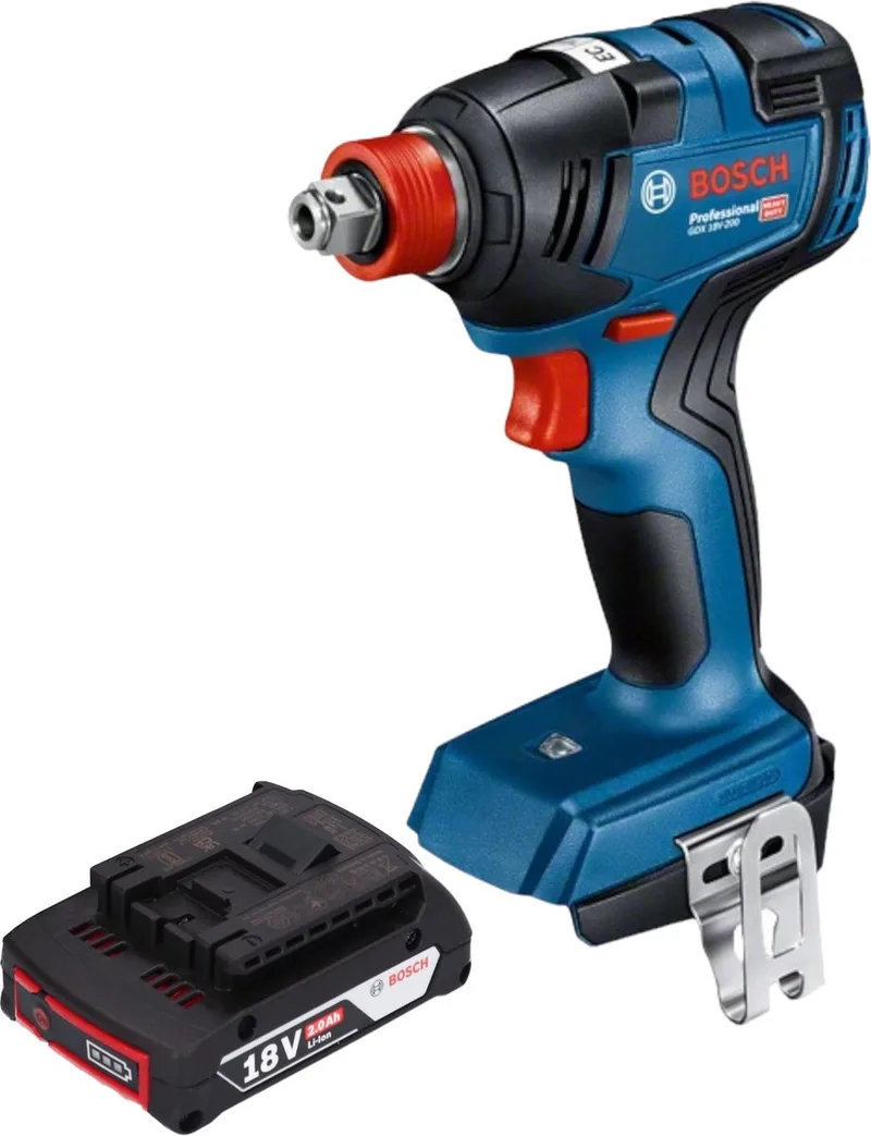 Bosch GDX 18V-200 Professionele accu-slagmoersleutel 18 V 200 Nm borstelloos + 1x oplaadbare accu 2.0 Ah - zonder oplader de Bosch Professional – image du produit