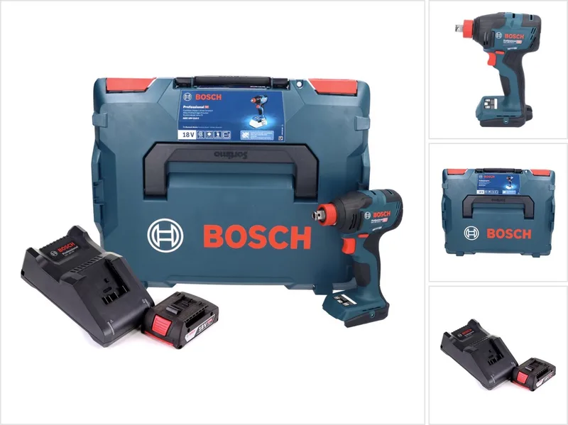 Bosch GDX 18V-210 C Professional accu-slagschroevendraaier 18 V 210 Nm borstelloos + 1x accu 2,0 Ah + oplader + connectiviteitsmodule + L-Boxx van Bosch Professional – productafbeelding