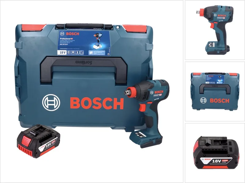 Bosch GDX 18V-210 C Professional accu-slagschroevendraaier 18 V 210 Nm borstelloos + 1x accu 4,0 Ah + connectiviteitsmodule + L-Boxx - zonder oplader van Bosch Professional – productafbeelding