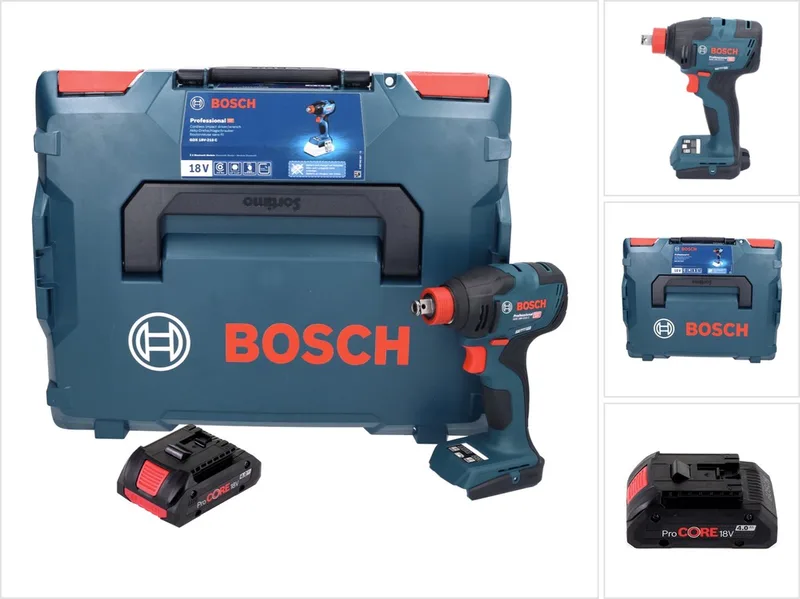 Bosch GDX 18V-210 C Professional accu-slagschroevendraaier 18 V 210 Nm borstelloos + 1x ProCORE accu 4,0 Ah + connectiviteitsmodule + L-Boxx - zonder oplader van Bosch Professional – productafbeelding