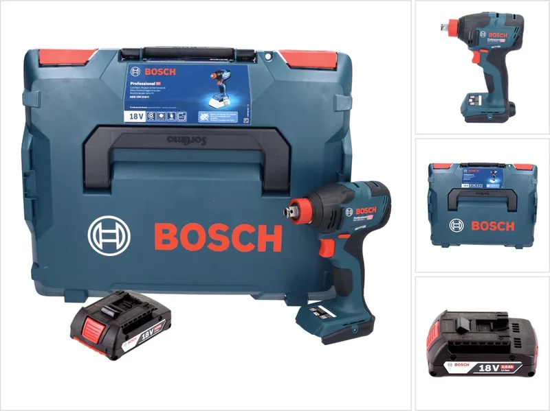 Bosch GDX 18V-210 C Professional accu-slagschroevendraaier 18 V 210 Nm borstelloos + 1x accu 2,0 Ah + connectiviteitsmodule + L-Boxx - zonder oplader by Bosch Professional – product image