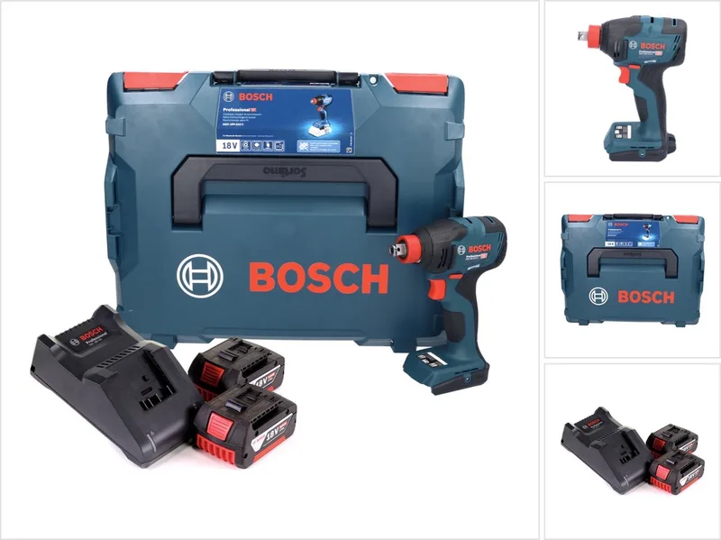 Bosch GDX 18V-210 C Professional accu-slagschroevendraaier 18 V 210 Nm borstelloos + 2x accu 5,0 Ah + oplader + connectiviteitsmodule + L-Boxx van Bosch Professional – productafbeelding