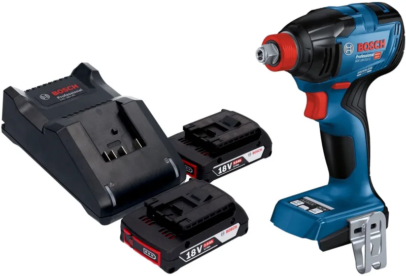 Bosch GDX 18V-210 C Professionele accu-slagmoersleutel 18 V 210 Nm borstelloos + 2x oplaadbare accu 2.0 Ah + lader de Bosch Professional – image du produit