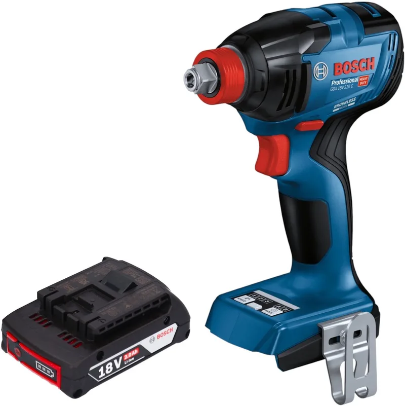 Bosch GDX 18V-210 C Professionele accu-slagmoersleutel 18 V 210 Nm borstelloos + 1x oplaadbare accu 2.0 Ah - zonder oplader de Bosch Professional – image du produit