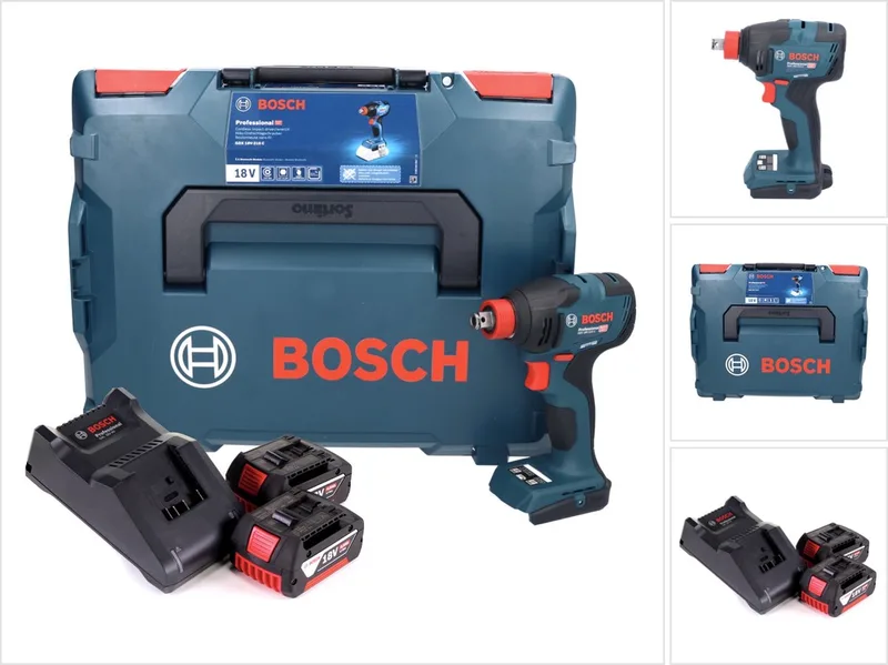 Bosch GDX 18V-210 C Professionele accu-slagmoersleutel 18 V 210 Nm borstelloos + 2x accu 4.0 Ah + lader + aansluitmodule + L-Boxx by Bosch Professional – product image