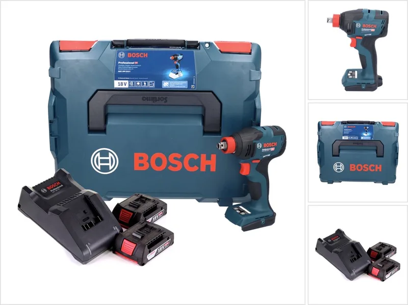 Bosch GDX 18V-210 C Professionele accu-slagmoersleutel 18 V 210 Nm borstelloos + 2x oplaadbare accu 2.0 Ah + lader + L-Boxx von Bosch Professional – Produktbild