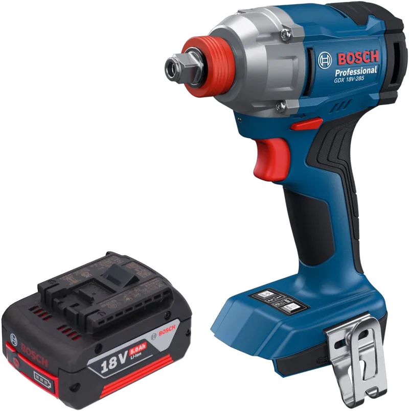Bosch GDX 18V-285 Professional accu-slagschroevendraaier 18 V 285 Nm 1/4'' borstelloos + 1x accu 5,0 Ah - zonder oplader by Bosch Professional – product image