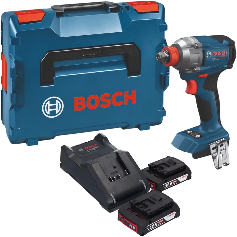 Bosch GDX 18V-285 Professional accu-slagschroevendraaier 18 V 285 Nm + 2x accu 2,0 Ah + oplader + L-Boxx by Bosch Professional – product image