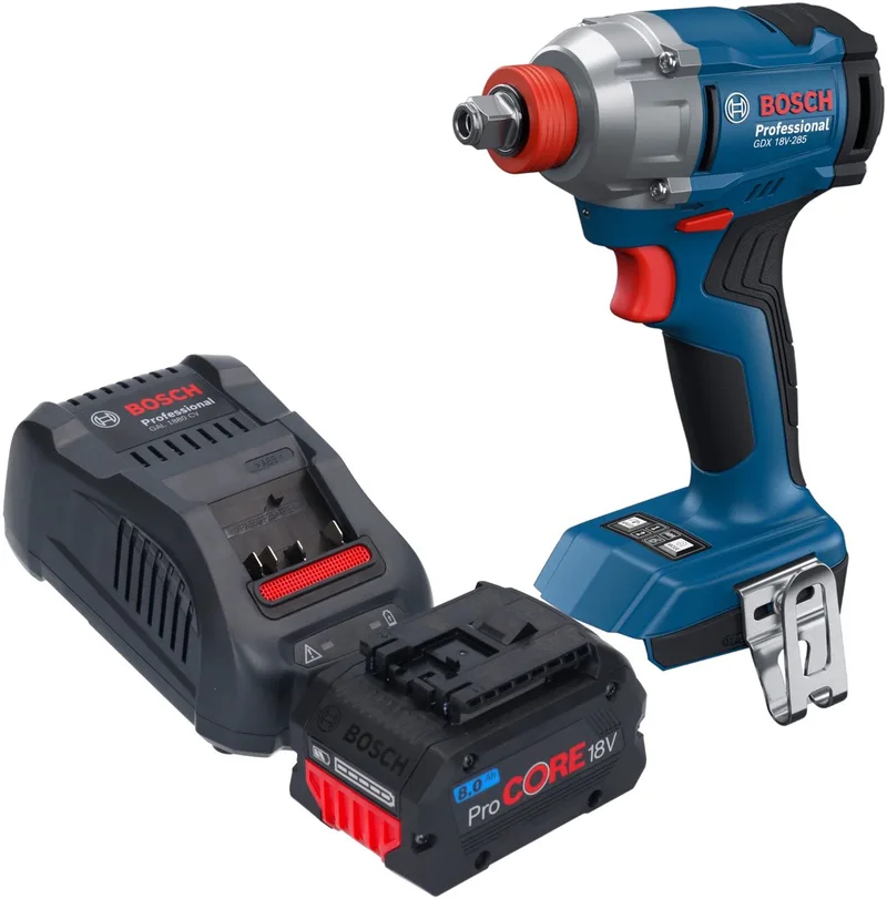 Bosch GDX 18V-285 Professional accu-slagschroevendraaier 18 V 285 Nm 1/4'' borstelloos + 1x ProCORE-accu 8,0 Ah + oplader by Bosch Professional – product image