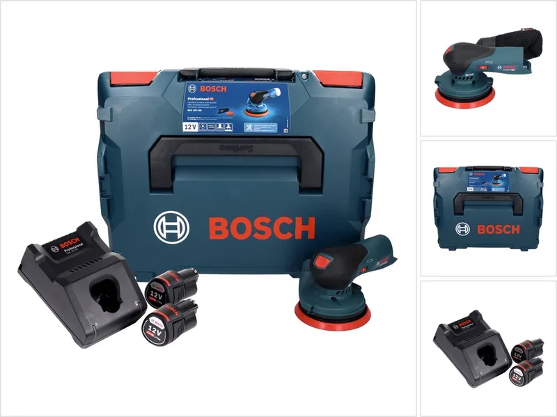 Bosch GEX 12V-125 Professionele snoerloze excenterschuurmachine 12 V 125 mm borstelloos + 2x accu 3.0 Ah + lader + L-Boxx by Bosch Professional – product image