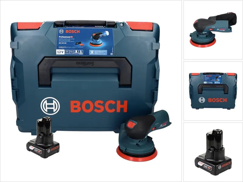 Bosch GEX 12V-125 Professionele snoerloze excenterschuurmachine 12 V 125 mm borstelloos + 1x accu 6.0 Ah + L-Boxx - zonder oplader by Bosch Professional – product image