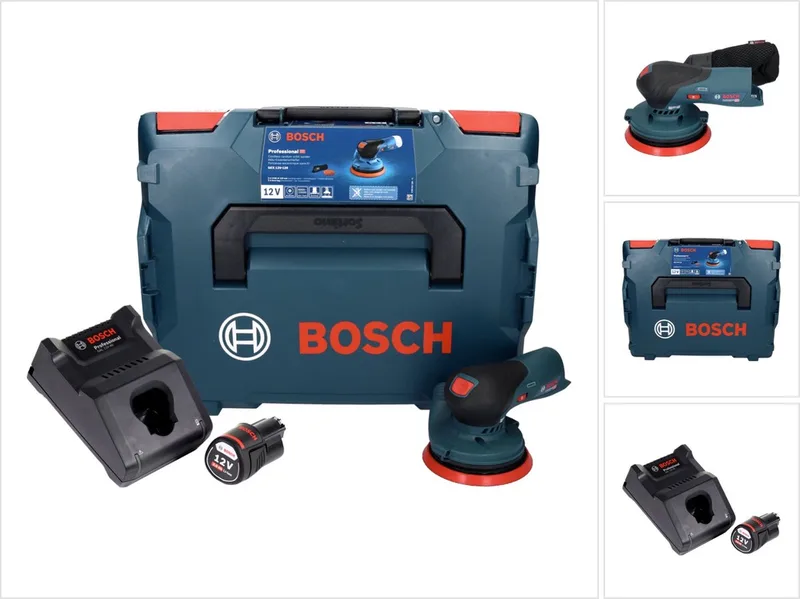 Bosch GEX 12V-125 Professionele snoerloze excenterschuurmachine 12 V 125 mm borstelloos + 1x accu 3.0 Ah + lader + L-Boxx by Bosch Professional – product image