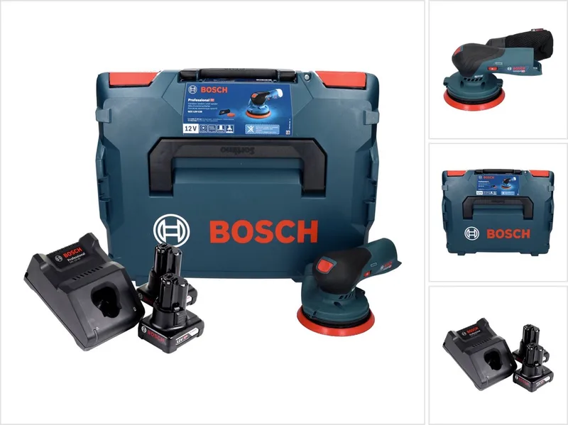 Bosch GEX 12V-125 Professionele snoerloze excenterschuurmachine 12 V 125 mm borstelloos + 2x accu 6.0 Ah + lader + L-Boxx by Bosch Professional – product image