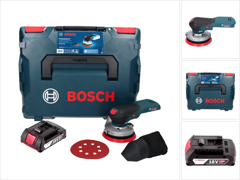 Bosch GEX 18V-125 Professional accu-excentrische schuurmachine 18 V 125 mm borstelloos + 1x accu 2,0 Ah + L-BOXX - zonder oplader by Bosch Professional – product image
