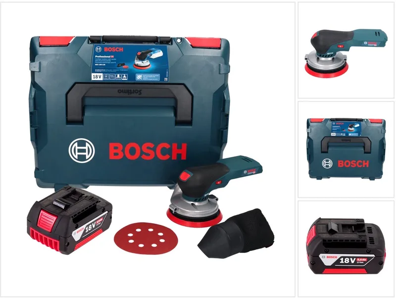Bosch GEX 18V-125 Professionele snoerloze excenterschuurmachine 18 V 125 mm borstelloos + 1x accu 5.0 Ah + L-BOXX - zonder oplader by Bosch Professional – product image
