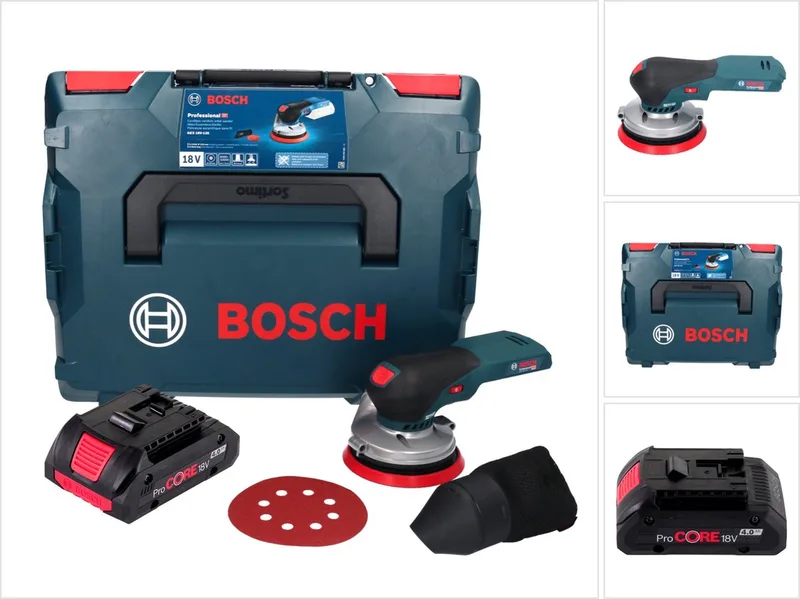 Bosch GEX 18V-125 Professionele snoerloze excenterschuurmachine 18 V 125 mm borstelloos + 1x ProCORE accu 4.0 Ah + L-BOXX - zonder oplader by Bosch Professional – product image