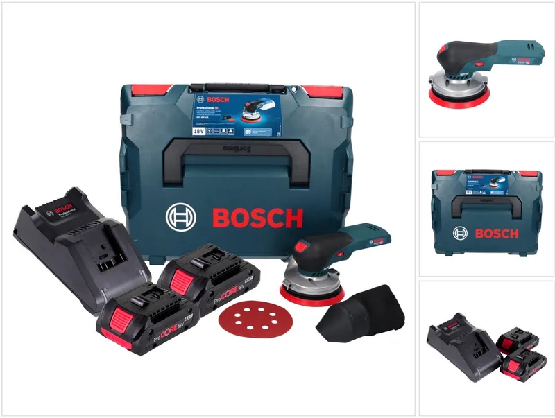Bosch GEX 18V-125 Professionele snoerloze excenterschuurmachine 18 V 125 mm borstelloos + 2x ProCORE accu 4.0 Ah + lader + L-BOXX by Bosch Professional – product image