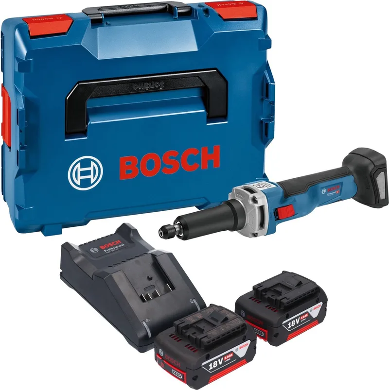 Bosch GGS 18V-23 LC Professionele rechte accuslijpmachine 18 V borstelloos + 2x accu 5.0 Ah + lader + L-Boxx von Bosch Professional – Produktbild