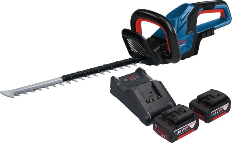 Bosch GHE 18V-50 Professionele accu heggenschaar 18 V 50 cm borstelloos + 2x accu 5.0 Ah + lader de Bosch Professional – image du produit
