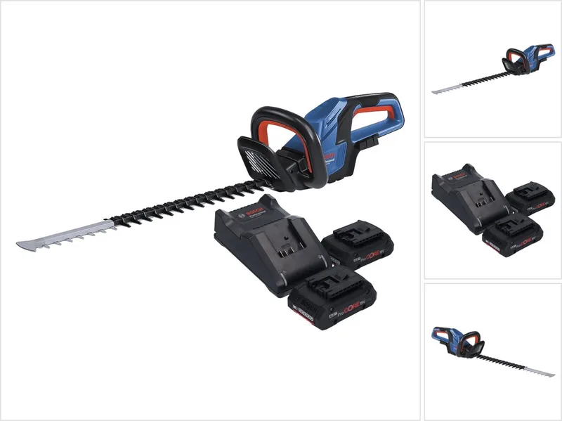 Bosch GHE 18V-60 Professionele accu heggenschaar 18 V 60 cm borstelloos + 2x ProCORE accu 4.0 Ah + lader de Bosch Professional – image du produit