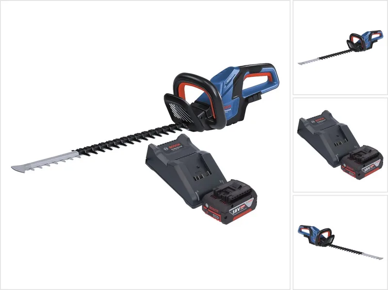 Bosch GHE 18V-60 Professionele accu heggenschaar 18 V 60 cm borstelloos + 1x accu 4.0 Ah + lader von Bosch Professional – Produktbild