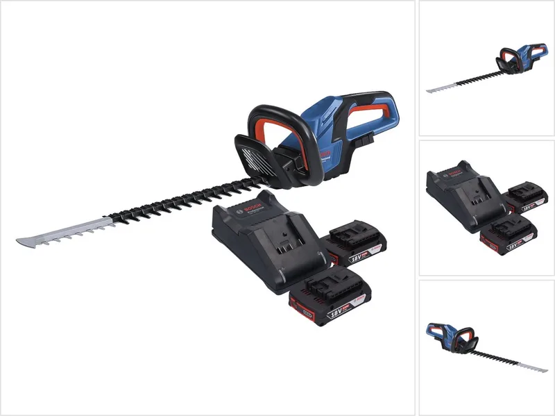 Bosch GHE 18V-60 Professionele accu heggenschaar 18 V 60 cm borstelloos + 2x accu 2.0 Ah + lader von Bosch Professional – Produktbild