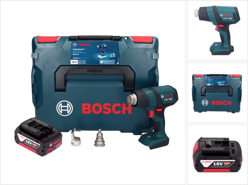 Bosch GHG 18V-50 Professional accu-heteluchtpistool 18 V 300 °C / 500 °C + 1x accu 4,0 Ah + L-Boxx - zonder oplader van Bosch Professional – productafbeelding