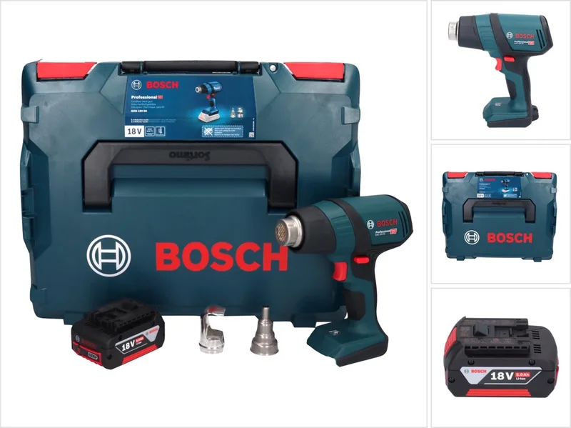 Bosch GHG 18V-50 Professionele snoerloze heteluchtblazer 18 V 300° C / 500° C + 1x accu 5.0 Ah + L-Boxx - zonder oplader de Bosch Professional – image du produit