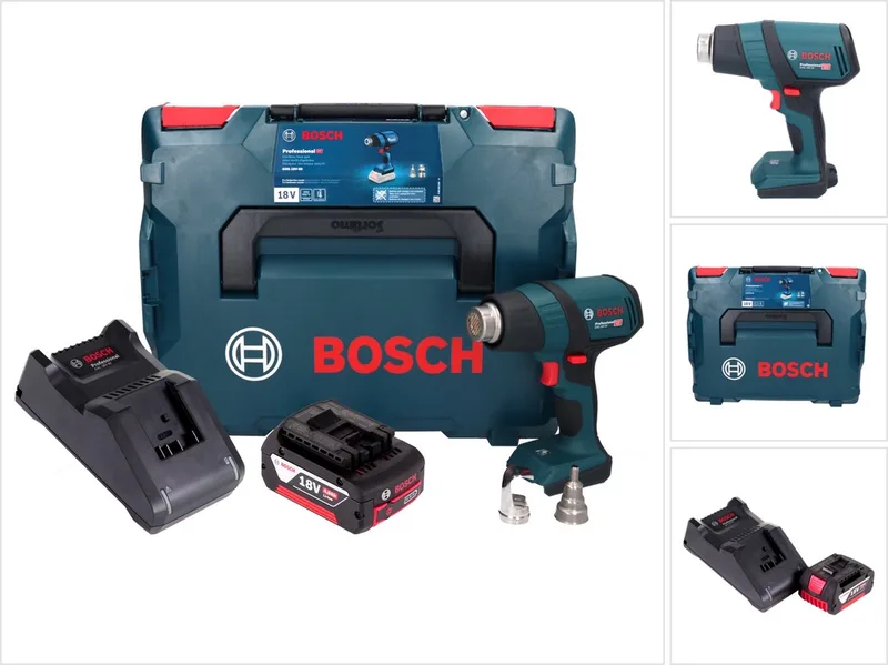 Bosch GHG 18V-50 Professionele snoerloze heteluchtblazer 18 V 300° C / 500° C + 1x accu 4.0 Ah + lader + L-Boxx by Bosch Professional – product image